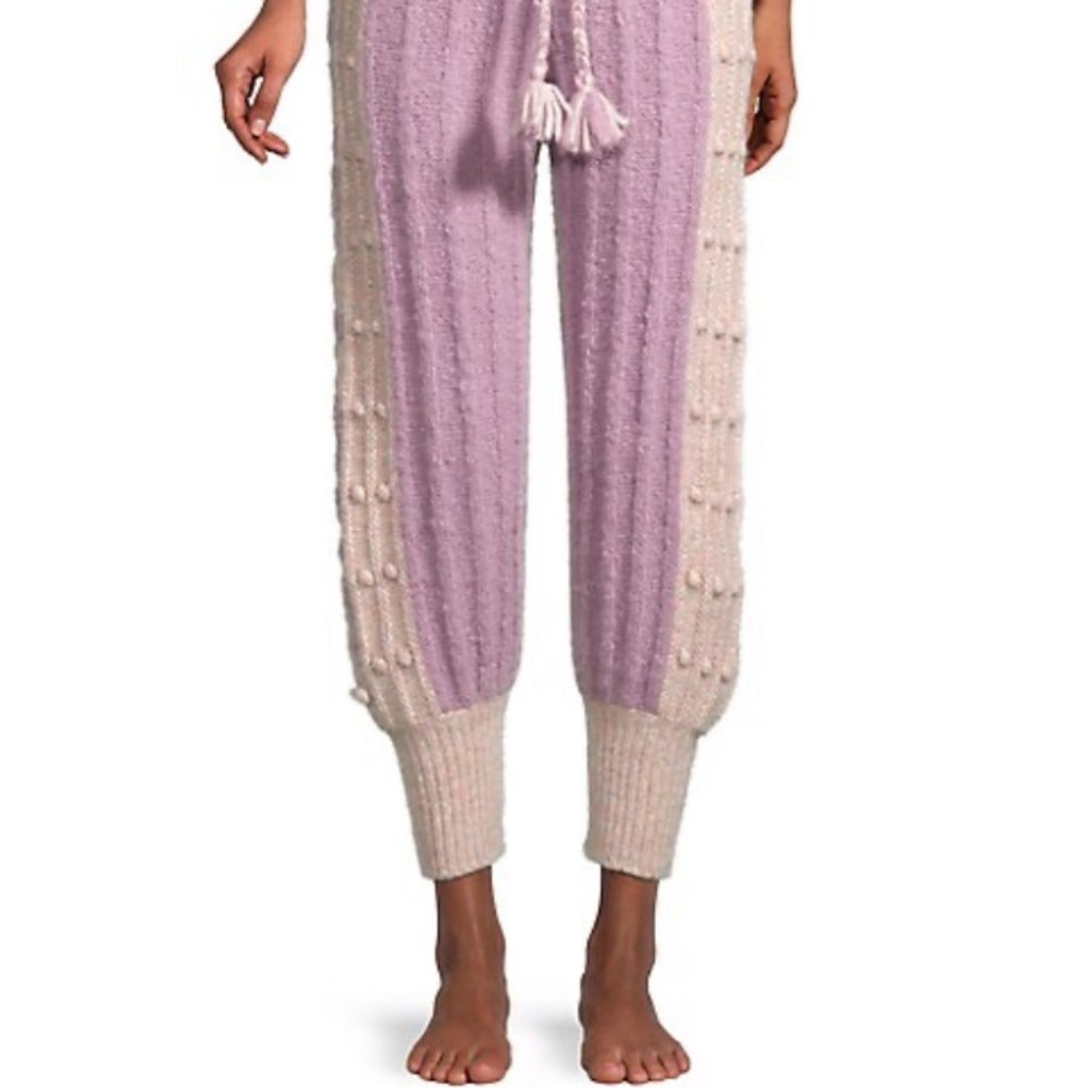 LOVESHACKFANCY Landana Lavender Wool Jogger Sweatpants $395 SZ XS